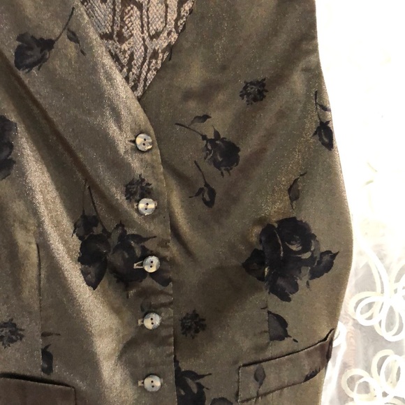 Carol little vest sz 12 leopard pinstripe grey - Picture 4 of 14